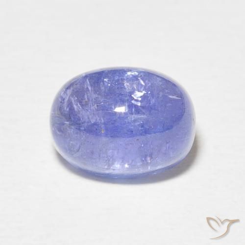 3.73ct طبيعي أزرق بنفسجى كثيف تنزانيت, بيضوي, نصف شفاف
