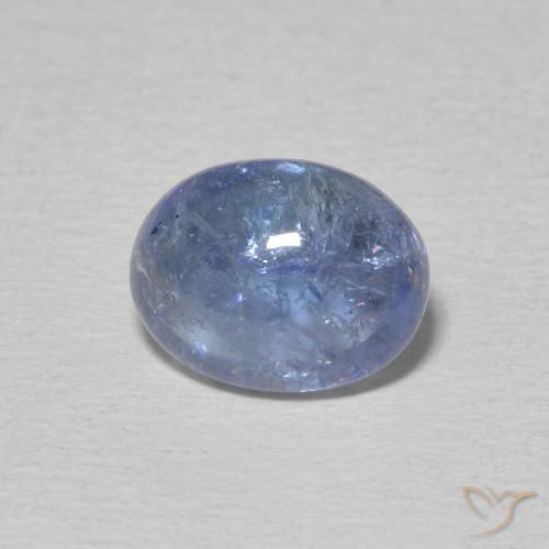 3.34ct طبيعي أزرق أرجوانى فاتح تنزانيت, بيضوي, شفاف
