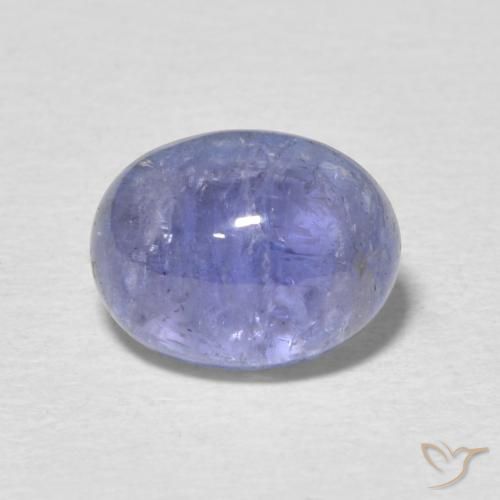 3.59ct طبيعي أزرق بنفسجى كثيف تنزانيت, بيضوي, شفاف