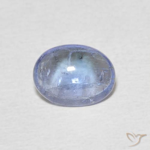 1.52ct طبيعي أزرق فاتح تنزانيت, بيضوي, شفاف