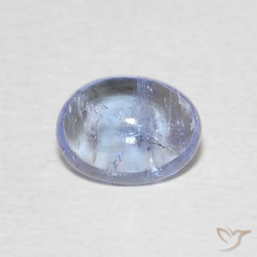 1.40ct طبيعي أزرق فاتح تنزانيت, بيضوي, شفاف