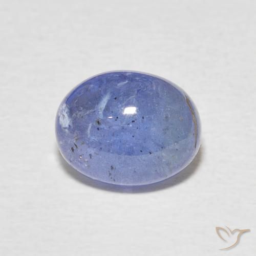 3.21ct طبيعي أزرق بنفسجى كثيف تنزانيت, بيضوي, نصف شفاف