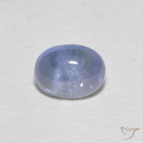1.76ct طبيعي أزرق بنفسجى فاتح تنزانيت, بيضوي, شفاف