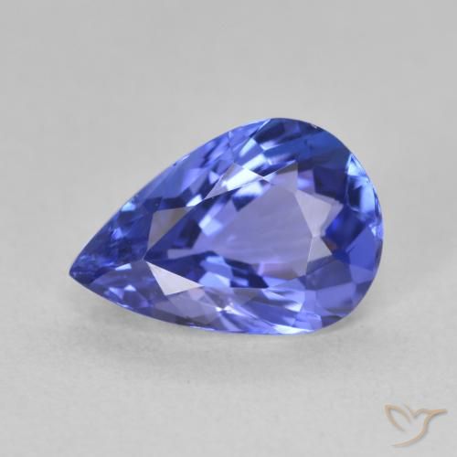 2.15ct طبيعي أزرق بنفسجى تنزانيت, شكل الكمثرى, VVS