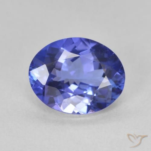 2.14ct طبيعي أزرق بنفسجى غامق تنزانيت, بيضوي, VVS