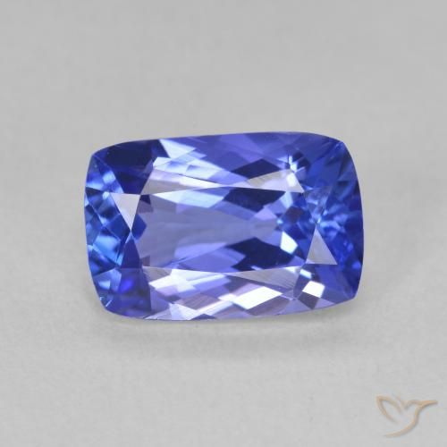 2.19ct طبيعي أزرق بنفسجى غامق تنزانيت, وسادة, VVS