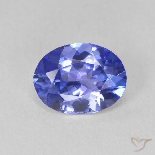 1.54ct طبيعي أزرق بنفسجى كثيف تنزانيت, بيضوي, VVS