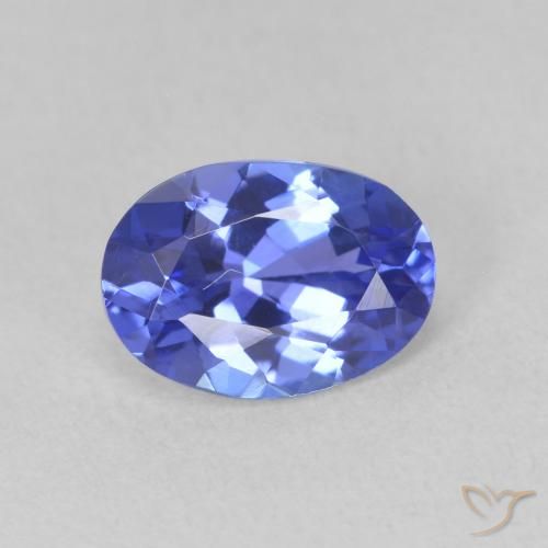 1.33ct طبيعي أزرق بنفسجى غامق تنزانيت, بيضوي, VVS