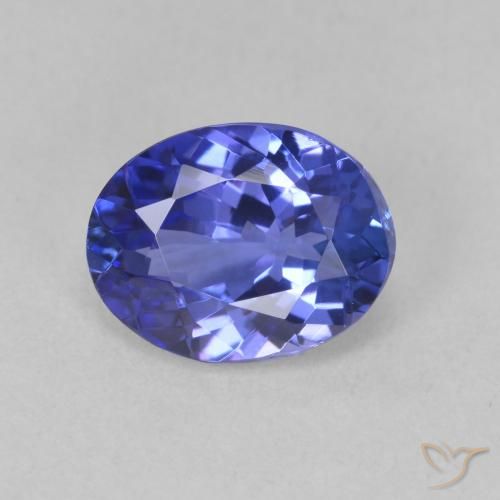 1.88ct طبيعي أزرق بنفسجى غامق تنزانيت, بيضوي, VVS
