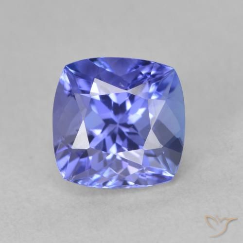 1.59ct طبيعي أزرق بنفسجى غامق تنزانيت, وسادة, VVS