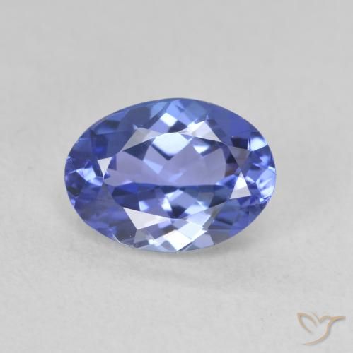 1.60ct طبيعي أزرق بنفسجى غامق تنزانيت, بيضوي, VVS