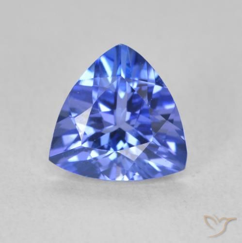 1.30ct طبيعي أزرق بنفسجى غامق تنزانيت, مثلثى, VVS