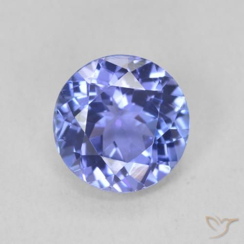 1.52ct طبيعي أزرق بنفسجى كثيف تنزانيت, دائري, VVS