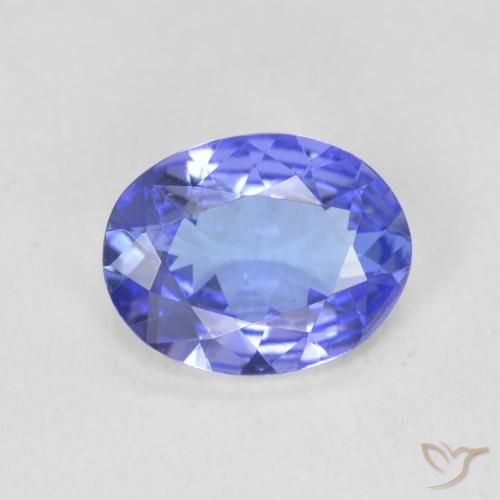 1.61ct طبيعي أزرق بنفسجى غامق تنزانيت, بيضوي, VVS