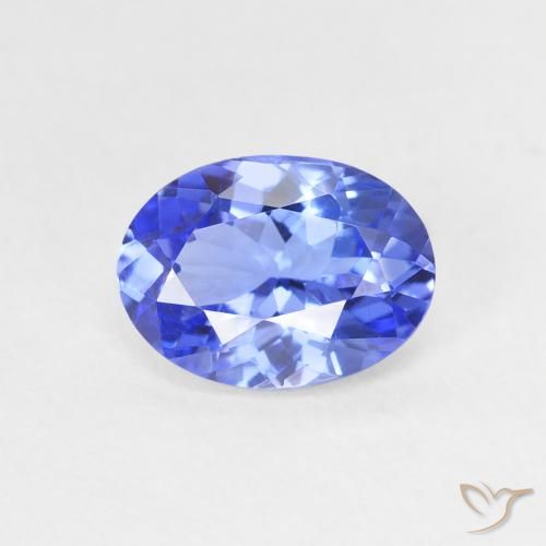 1.31ct طبيعي أزرق بنفسجى غامق تنزانيت, بيضوي, VVS