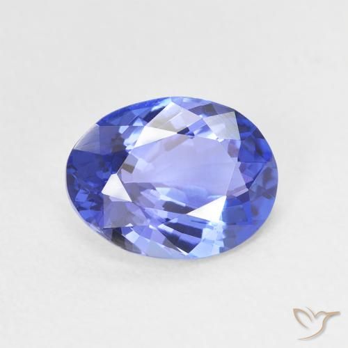 1.69ct طبيعي أزرق بنفسجى غامق تنزانيت, بيضوي, VVS-VS