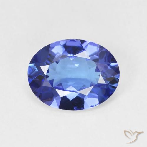 1.66ct طبيعي أزرق بحرى متوسك تنزانيت, بيضوي, VVS