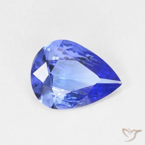 1.33ct طبيعي أزرق كثيف تنزانيت, شكل الكمثرى, VVS