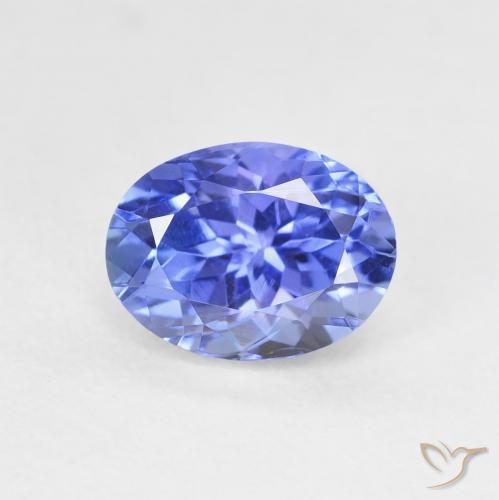 1.69ct طبيعي أزرق بنفسجى غامق تنزانيت, بيضوي, VVS