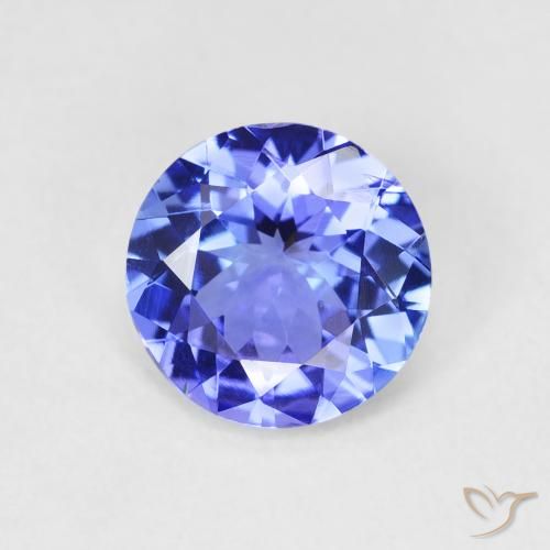 1.69ct طبيعي أزرق كثيف تنزانيت, دائري, VVS-VS