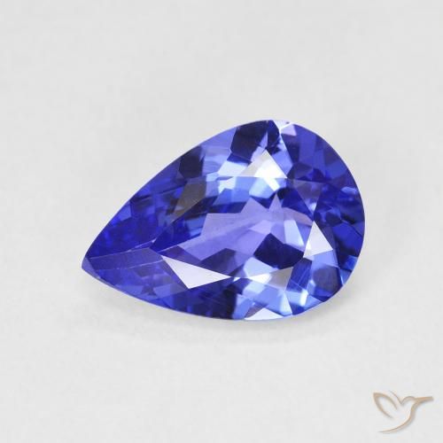 1.77ct طبيعي أزرق حيوى تنزانيت, شكل الكمثرى, VVS