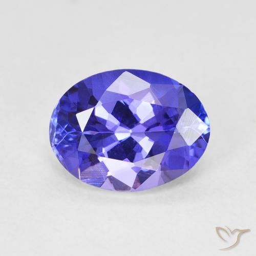1.86ct طبيعي أزرق بنفسجى كثيف تنزانيت, بيضوي, VVS
