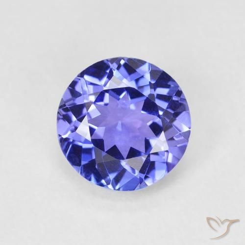1.32ct طبيعي أزرق بنفسجى تنزانيت, دائري, VVS-VS