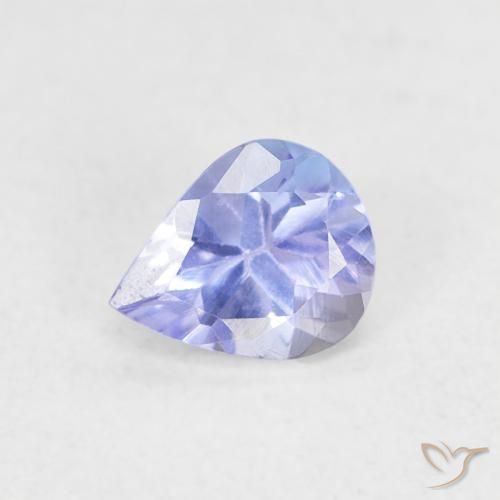 0.38ct طبيعي أزرق بنفسجى تنزانيت, شكل الكمثرى, VVS-VS