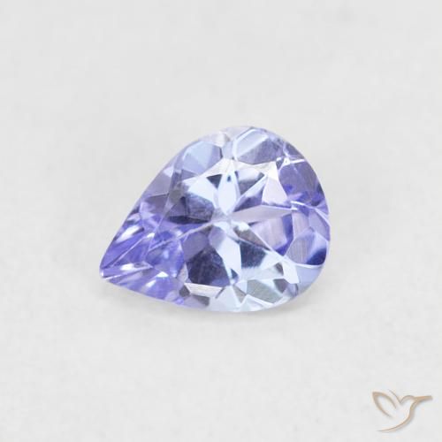 0.35ct طبيعي أزرق بنفسجى تنزانيت, شكل الكمثرى, VVS-VS