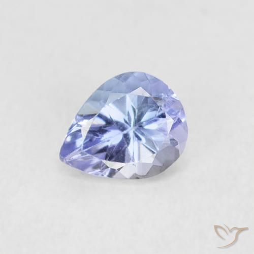 0.36ct طبيعي أزرق باستيلى تنزانيت, شكل الكمثرى, VVS-VS