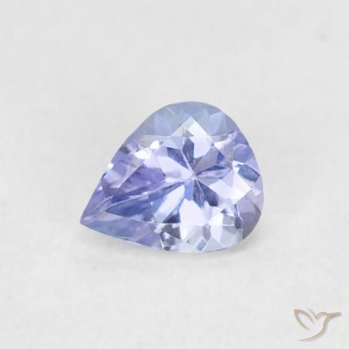 0.37ct طبيعي أزرق باستيلى تنزانيت, شكل الكمثرى, VVS-VS