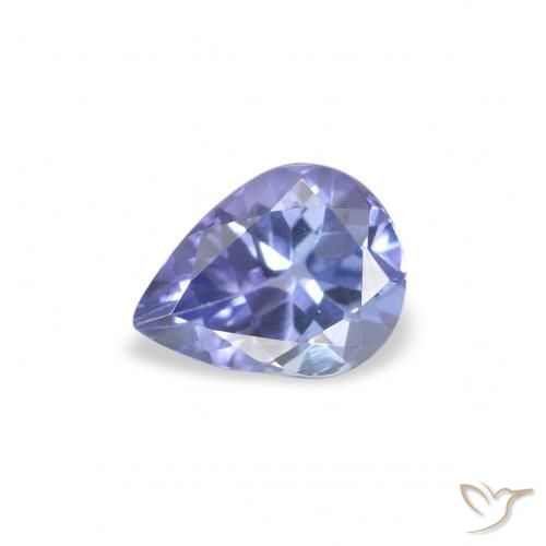 0.34ct طبيعي أزرق فاتح تنزانيت, شكل الكمثرى, قليلا جدا