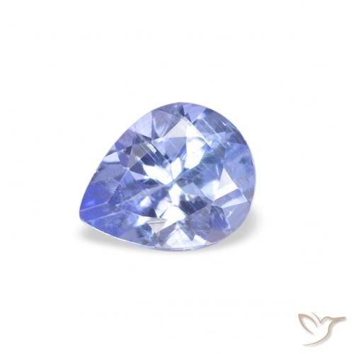 0.31ct طبيعي أزرق باستيلى تنزانيت, شكل الكمثرى, قليلا جدا