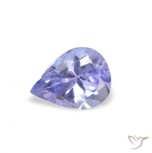 0.33ct طبيعي أزرق باستيلى تنزانيت, شكل الكمثرى, قليلا جدا