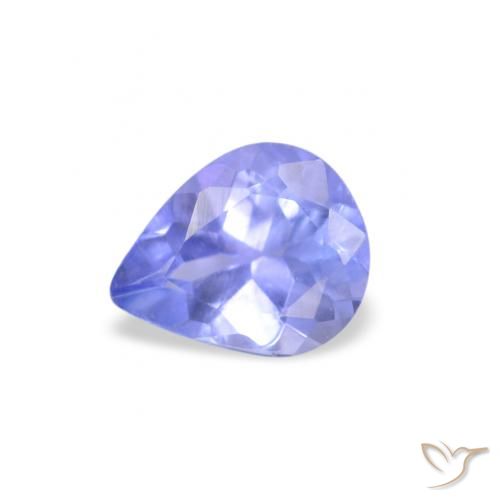 0.34ct طبيعي أزرق بنفسجى تنزانيت, شكل الكمثرى, قليلا جدا