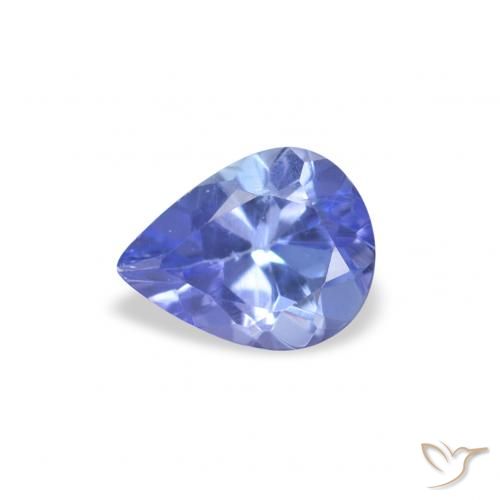 0.35ct طبيعي أزرق بنفسجى كثيف تنزانيت, شكل الكمثرى, قليلا جدا