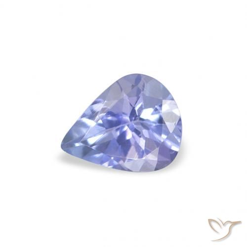 0.30ct طبيعي أزرق فاتح تنزانيت, شكل الكمثرى, قليلا جدا
