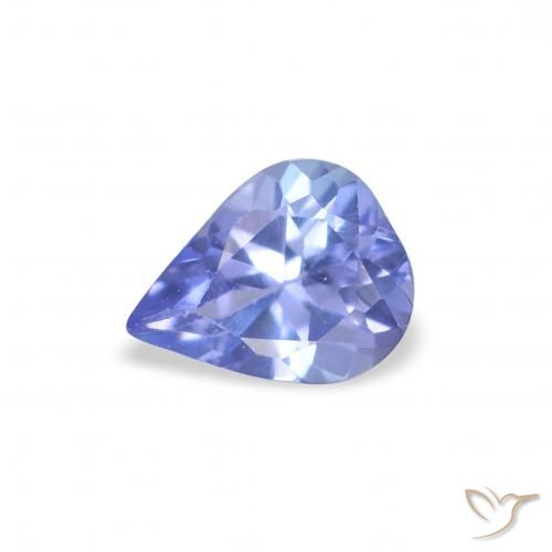 0.34ct طبيعي أزرق بنفسجى تنزانيت, شكل الكمثرى, قليلا جدا