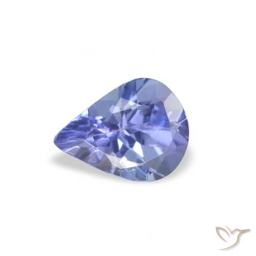 0.32ct طبيعي أزرق أرجوانى كهربائى تنزانيت, شكل الكمثرى, قليلا جدا