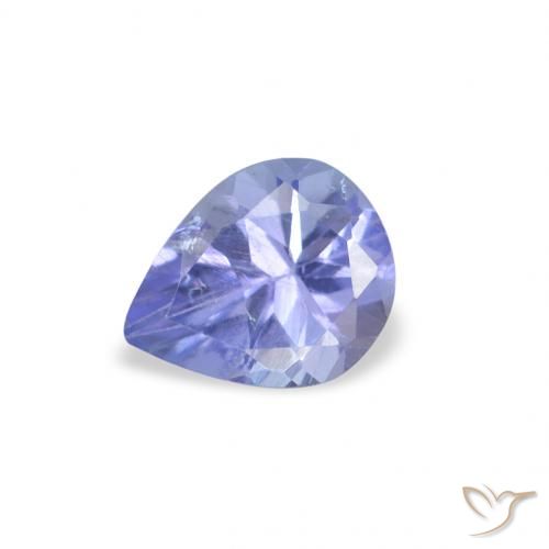 0.33ct طبيعي أزرق أرجوانى كهربائى تنزانيت, شكل الكمثرى, قليلا جدا