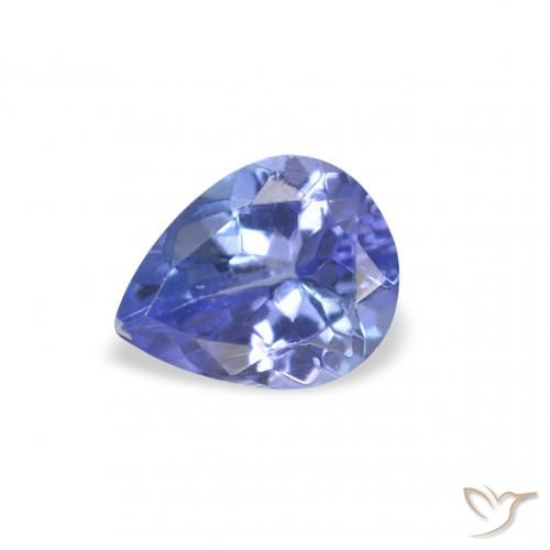 0.35ct طبيعي أزرق تنزانيت, شكل الكمثرى, قليلا جدا