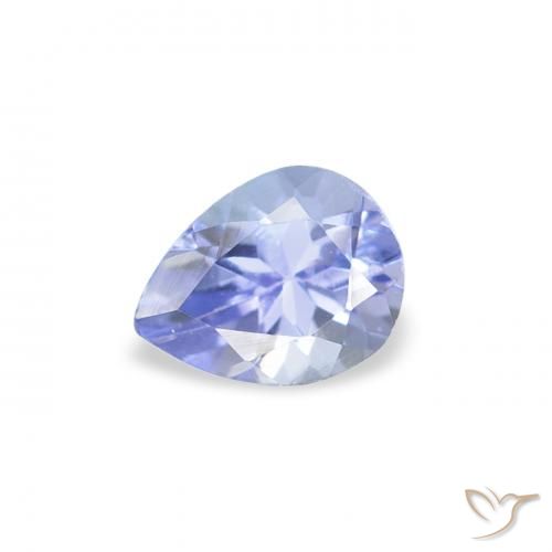 0.40ct طبيعي أزرق فاتح تنزانيت, شكل الكمثرى, قليلا جدا