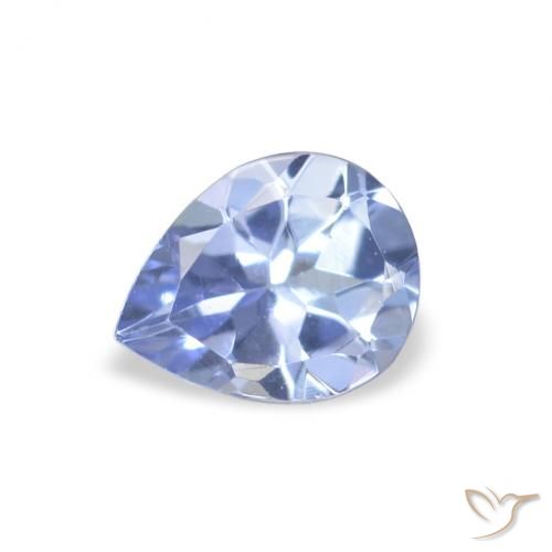 0.35ct طبيعي أزرق فاتح تنزانيت, شكل الكمثرى, VVS-VS