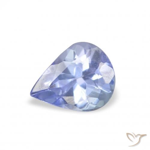 0.34ct طبيعي أزرق باستيلى تنزانيت, شكل الكمثرى, قليلا جدا