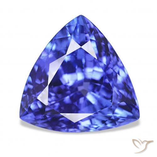 5.49ct أزرق بنفسجى غامق تنزانيت, مثلثى, IF