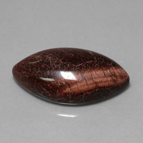 Tiger's Eye Matrix طبيعي بلون متعدد الألوان، وزن ‎21.56‎ قيراط، شكل ماركيز، مقاس ‎26.6x14.6‎ مم