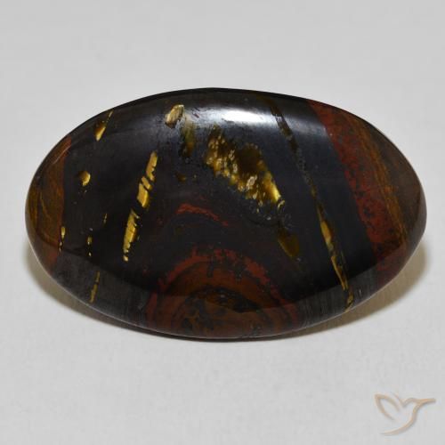 33.61ct طبيعي متعدد الألوان مصفوفة عين النمر, بيضوي, غير شفاف