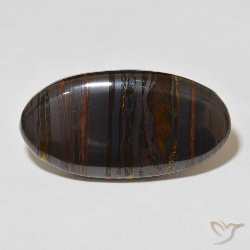 36.56ct طبيعي متعدد الألوان مصفوفة عين النمر, بيضوي, غير شفاف