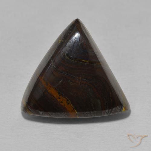 15.56ct طبيعي متعدد الألوان مصفوفة عين النمر, مثلثى, غير شفاف