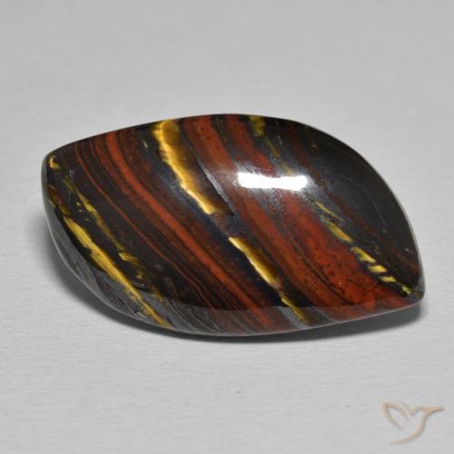 23.18ct طبيعي متعدد الألوان مصفوفة عين النمر, فانسى, غير شفاف